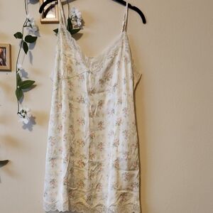 Aerie Floral Lace Slip Intimates Dress - L